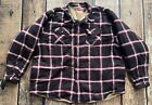 WRANGLER SHERPA LINED PLAID FLANNEL SHIRT JACKET BLACK RED MENS SIZE 3XL