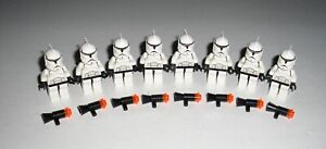 Lego Star Wars CLONE TROOPER (Phase 1) Lot of 8 Minifigures Minifigs 7163 4484
