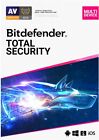 BITDEFENDER TOTAL SECURITY 2024 - 200MB VPN - 5 PC DEVICES 1 YEAR - DOWNLOAD
