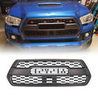 For 2016-2023 Tacoma Front Bumper Grille w/LED Amber Lights Matte Black ABS (For: 2023 Tacoma)