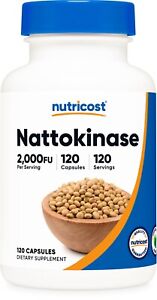 Nutricost Nattokinase 2,000FU, 120 Capsules - Gluten Free, Non-GMO, Vegetarian