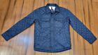 Abercrombie Fitch Jacket Men SMALL Button Front Windbreaker Quilted Fleece Lined