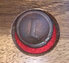 Confederate Block I button, coat size, dug, Backmark EML and Co, Richmond.