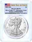 2021 (P) $1 Silver Eagle Type 1 - Emergency Issue PCGS MS70 First Day of Issue