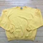Vintage Champion Yellow Pullover Cotton Blend Plain Solid Sweatshirt Adult XL
