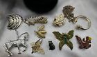 Lot Of 10 Vintage To Now Animal Themed Brooches Pins Jewelry RESELL