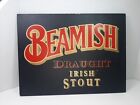 Beamish Draught Irish Stout early wooden 16 x 12'' tavern reverse painted sign