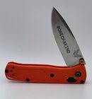 New ListingBenchmade Mini Bugout 533 Orange Drop Point Knife 2.82