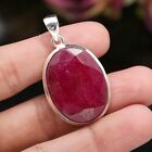 Ruby Gemstone Handmade Pendant 925 Sterling Silver jewelry Gift For Her
