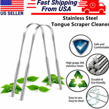 Tongue Scraper Cleaner Stainless Steel Dental Fresh Breath Cleaning Oral Tongue