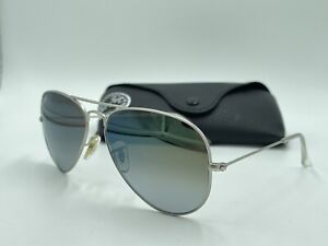 RAY BAN Aviator RB3025 019/9J 58mm GREEN GRADIENT/SILVER AUTHENTIC ITALY