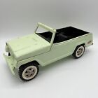 Vintage 1960s Tonka Jeep Jeepster Mint Green Pressed Steel Convertible 13