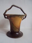 Vintage Original Roseville Pottery Large Pine Cone Basket #338-10