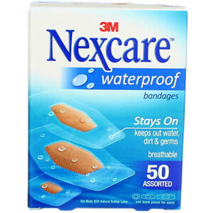 2 Pack 3M Nexcare Waterproof Bandages, 50 Ct