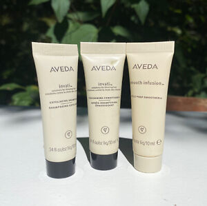 Aveda-Invati Thickening Conditioner Exfoliating Shampoo Style Prep Travel .34
