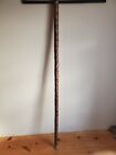 Antique Irish Blackthorn Wood Gadget Cane Walking Stick 2 Hidden Stash Chambers