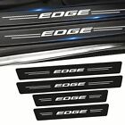 4PCS For Ford Edge Carbon Fiber Car Door Sill Plate Protector Cover Sticker (For: Ford Edge)