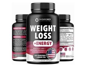 Lot Of 4!!!!SkinnyPills-60 Count - Appetite Control Diet Pill+ ENERGY- Garcinia