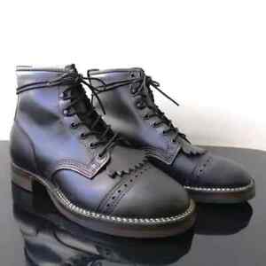 Wesco Men's Custom Hendrik Boot in Awesome Black Tie Domain, Handcrafted in USA