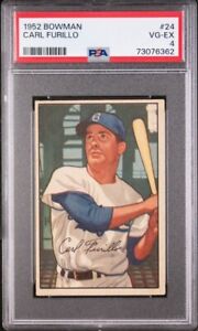 1952 Bowman Baseball Carl Furillo #24 PSA 4 VG-EX Dodgers