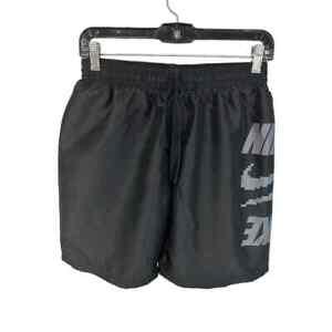 Nike Digi Swoosh 7” Volley Swim Trunks Black Size Small Mesh Lined