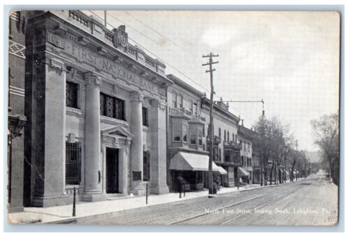 Lehighton Pennsylvania PA Postcard North First Street Looking South 1912 Vintage