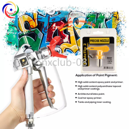 Airless Paint Spray Gun With Tip&Tip Guard Sprayers 3600 PSI US Fast Shipping