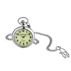 Men Women Arabic Numerals Luminous Quartz Pocket Watch Necklace Waist Chain