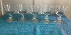 Vintage Cordial Glasses Aperitif Sherry Port Wine Small Stemmed Clear Set of 5