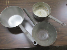 2 Vintage Stainless Ware Cookware Vollrath Sauce Pans and Strainer