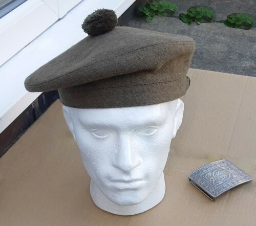 Scottish Tam O Shanter Hat, Military Bonnet, Green Tam, Scott's Hat, Wool Hat