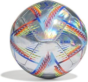 Adidas Fifa World Cup Qatar 2022 Training Soccer Ball Hologram Foil Silver Sz 5