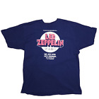 Led Zeppelin Men's XL Blue Shirt 1971 Wembley Short Sleeve