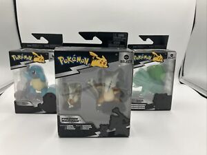 Pokémon Select Figures Lot Of 3 Squirtle, Bulbasaur, & Marowak