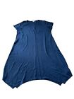 J Jill Womens Plus Short Sleeve Midi Dress Size 3X Blue Pockets