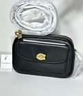 COACH Willow Camera Bag Crossbody in Brass & Black Leather  C0823  BRAND NEW