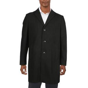 Tommy Hilfiger Mens Addison Wool Blend Midi Overcoat Outerwear BHFO 9778