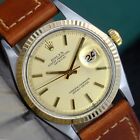 ROLEX MENS DATEJUST GOLD & STEEL CHAMPAGNE SIGMA DIAL FLUTED  36MM WATCH 1601