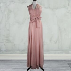 Birdie Grey Christina Convertible Tulle Bridesmaid Dress Size M Rose Quartz