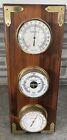 Verichron Wall Weather Station Thermometer Barometer Hygrometer Brass France