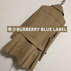 BURBERRY BLUE LABEL Trench Coat 38 Horse Logo Button Wool Camel