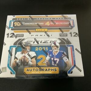 2021 Panini NFL Prizm Football Hobby Box Factory Sealed - 12 Packs 2 Autographs