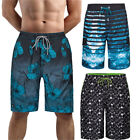 Men's Swimming Trunks Quick Dry Summer Striped Beach Board Shorts with Lining