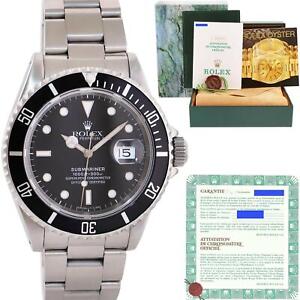 1994 MINT PAPERS Rolex Submariner Date 16610 Steel Black Dial 40mm Watch Box