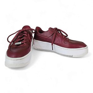 Nike Air Force 1 Sage Low Team Red Noble Women's Size 7.5 EUC