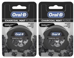 Oral B Floss | Charcoal Infused Mint Dental Floss, 50m | TWO PACKS | 🚛💨