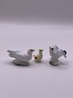 Vintage Miniature Bone China Birds Figurines Lot Of 3 Chipped**