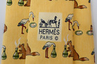 HERMES PARIS 7786 FA ANIMAL PRINT YELLOW SILK Men's Neck Tie W:3 1/2