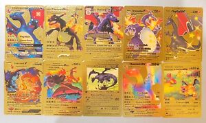 18 Pcs Charizard VMAX Gold Foil Pokemon Card RARE GX Collection