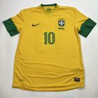 BRAZIL FOOTBALL SHIRT 2012-2013 ORIGINAL JERSEY SIZE Medium #10 Ronaldinho